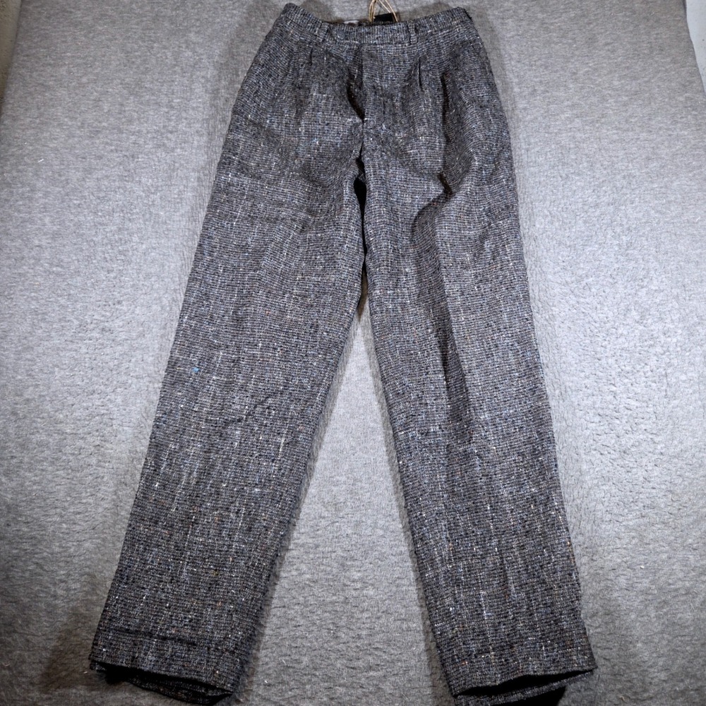 VTG 80s Index Wool Tweed Trousers Pants Men 30x32 Space Dye Button Fly Slacks